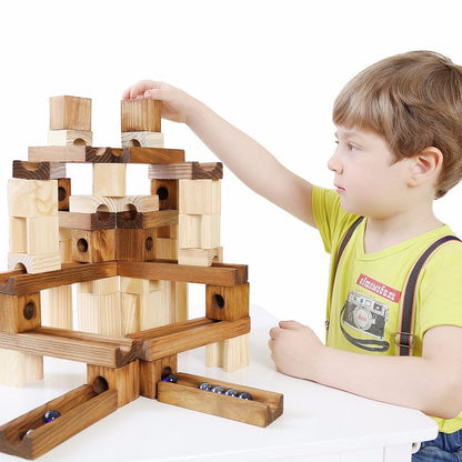 Wood Marble Rollercoaster Building Set - DIYative™