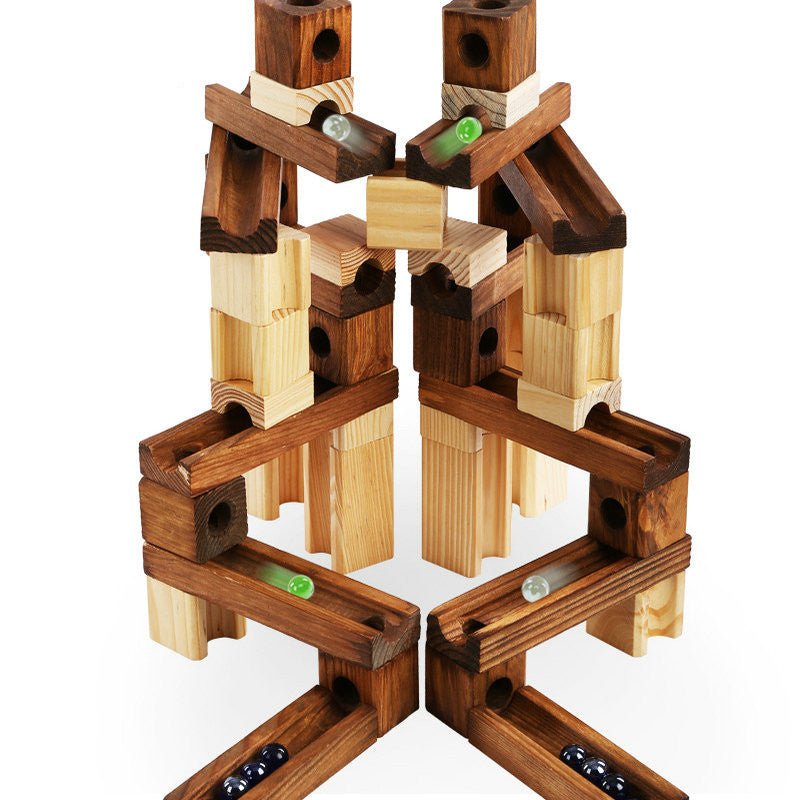 Wood Marble Rollercoaster Building Set - DIYative™