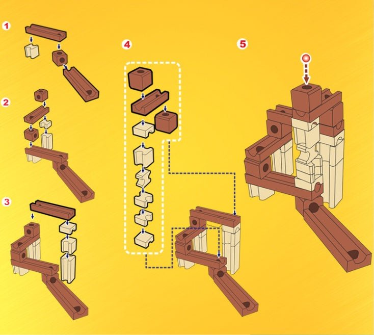 Wood Marble Rollercoaster Building Set - DIYative™