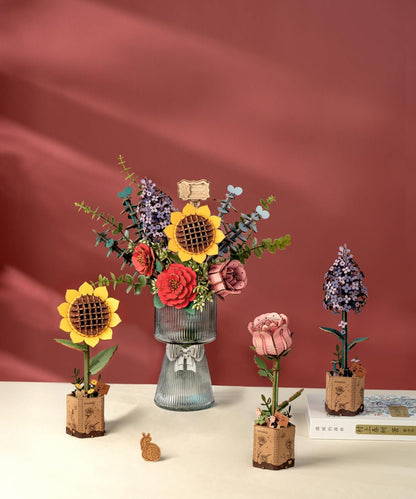 Wooden Flower Bouquet DIY 3D Puzzle - DIYative™