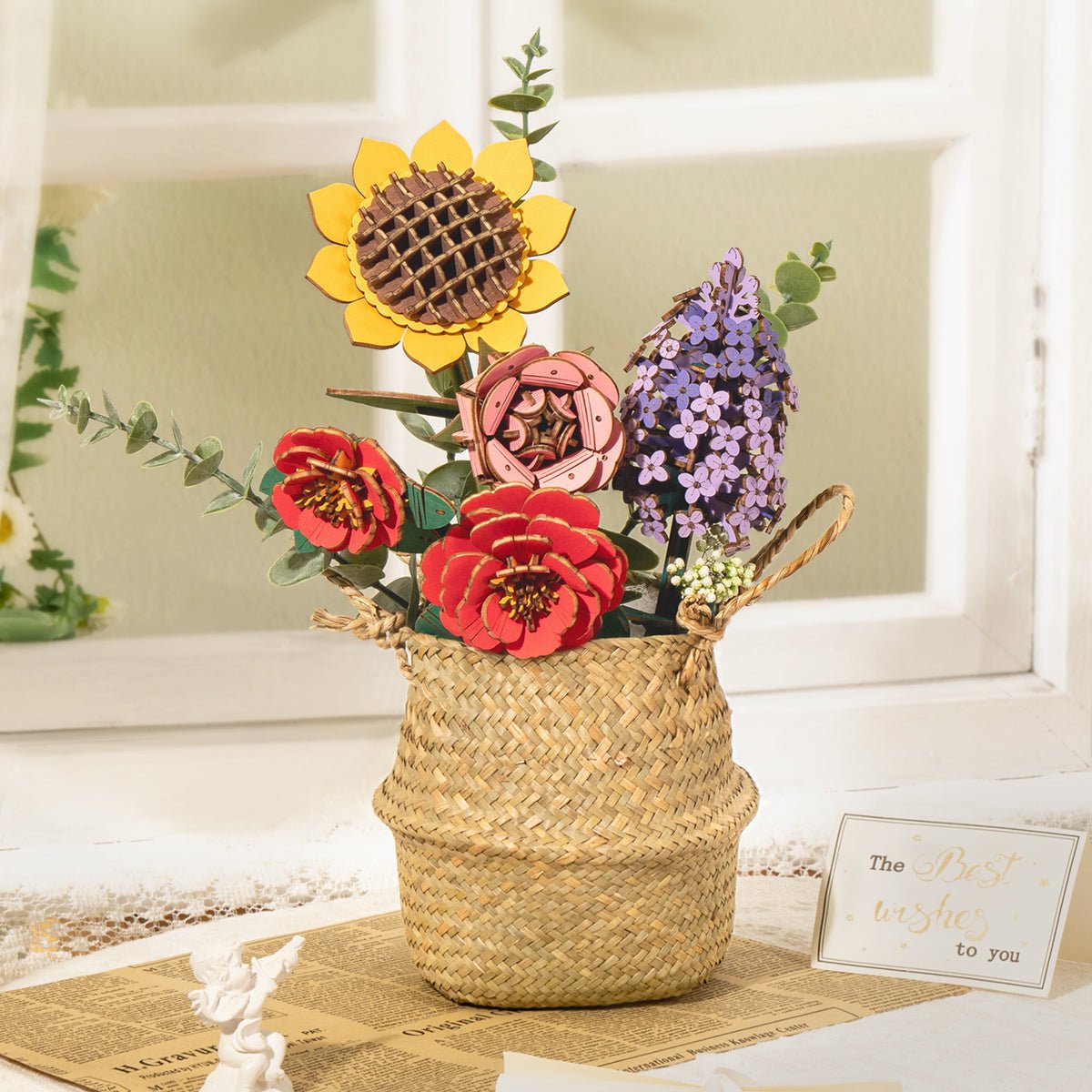 Wooden Flower Bouquet DIY 3D Puzzle - DIYative™