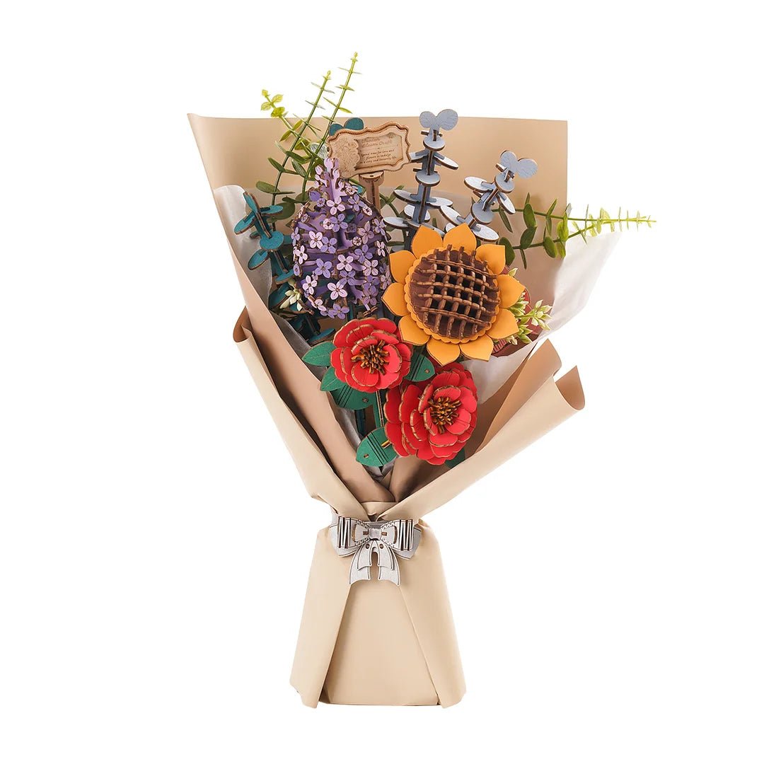 Wooden Flower Bouquet DIY 3D Puzzle - DIYative™