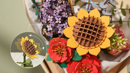 Wooden Flower Bouquet DIY 3D Puzzle - DIYative™