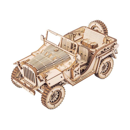 Army Jeep Scale Model 3D Wooden Puzzle - DIYative™