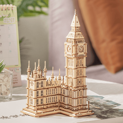 Big Ben With Lights Architecture 3D Wooden Puzzle - DIYative™