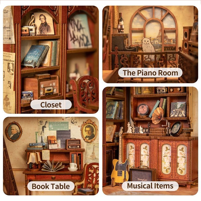 Book Nooks DIY 3D Wooden Puzzle - DIYative™