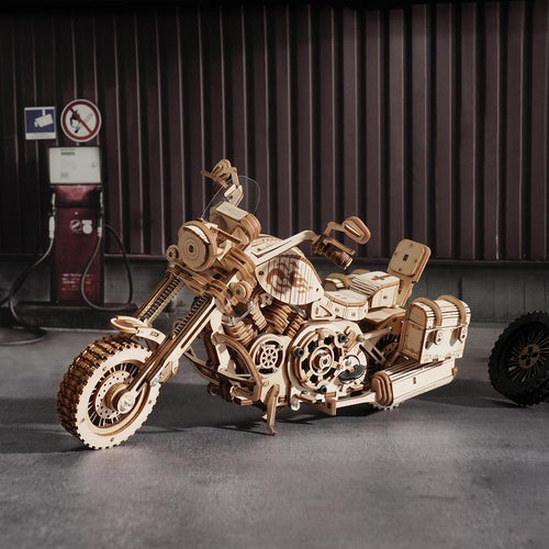 Cruiser Motorcycle Mechanical Gear 3D Wooden Puzzle - DIYative™