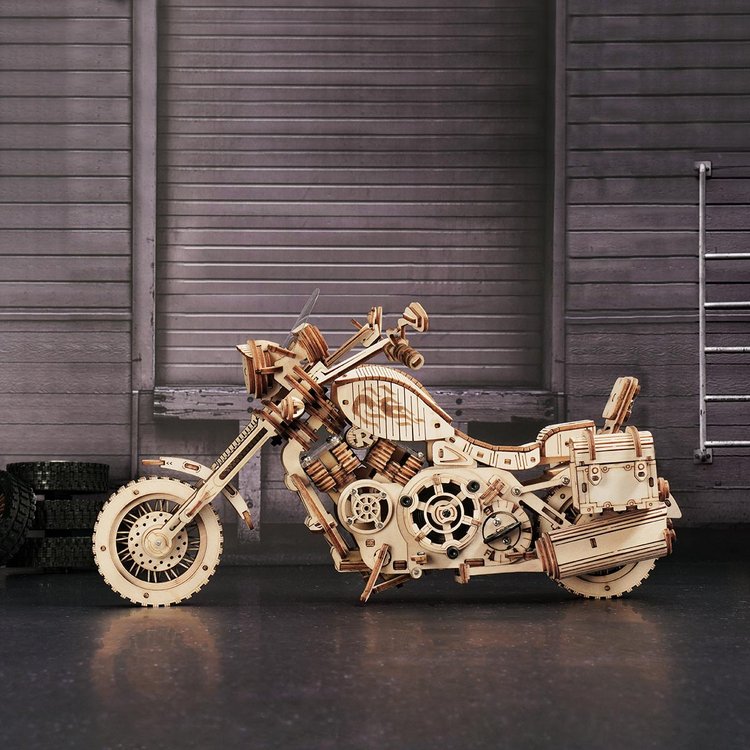 Cruiser Motorcycle Mechanical Gear 3D Wooden Puzzle - DIYative™