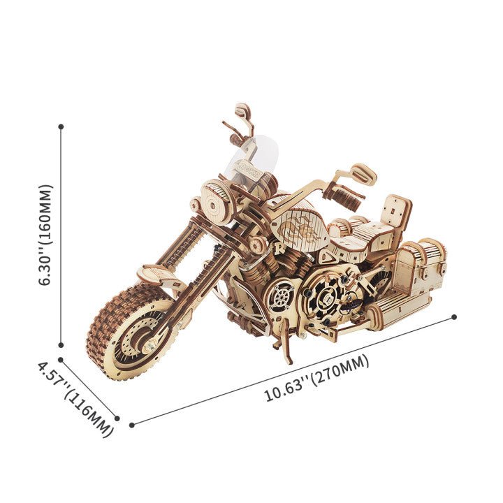 Cruiser Motorcycle Mechanical Gear 3D Wooden Puzzle - DIYative™