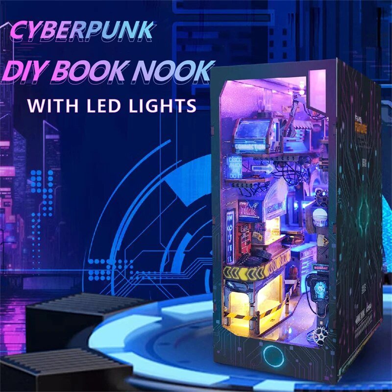 Cyberpunk City DIY Book Nook Kit - DIYative™
