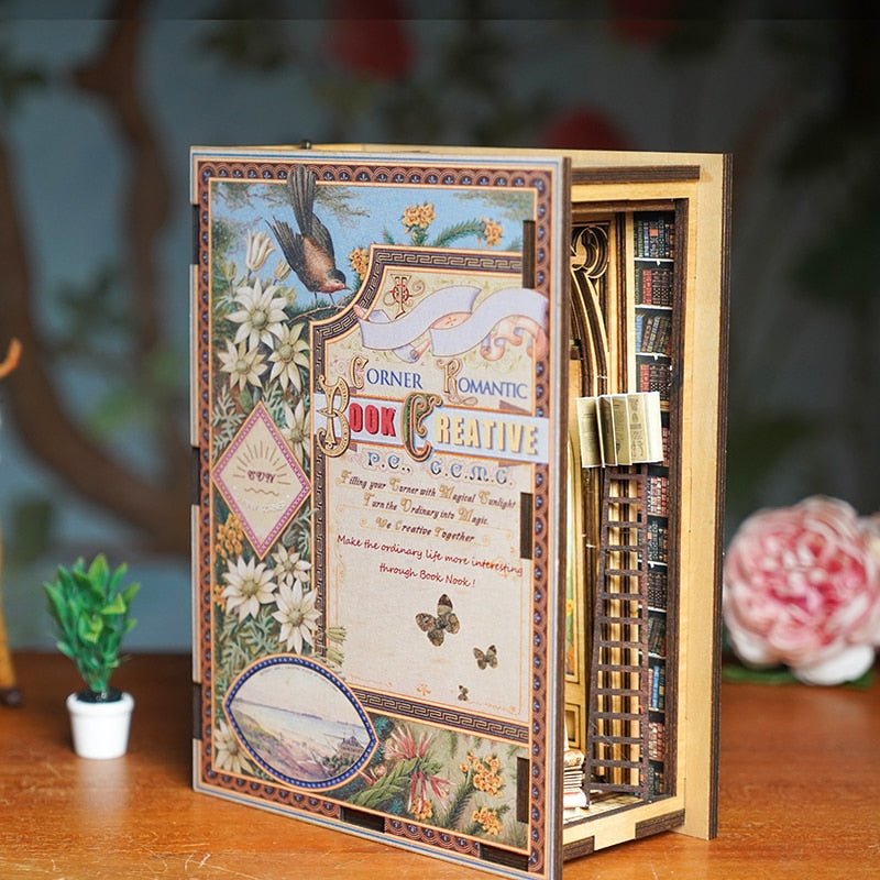 Elves Library Book Nook 3D Wooden Puzzle - DIYative™