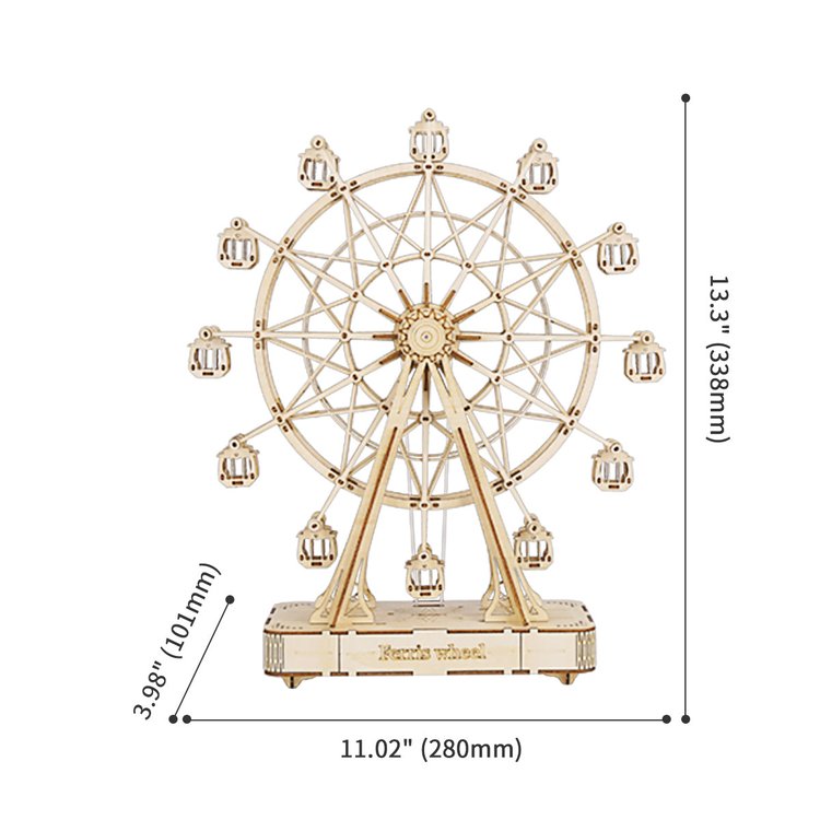 Ferris Wheel 3D Wooden Puzzle Music Box - DIYative™