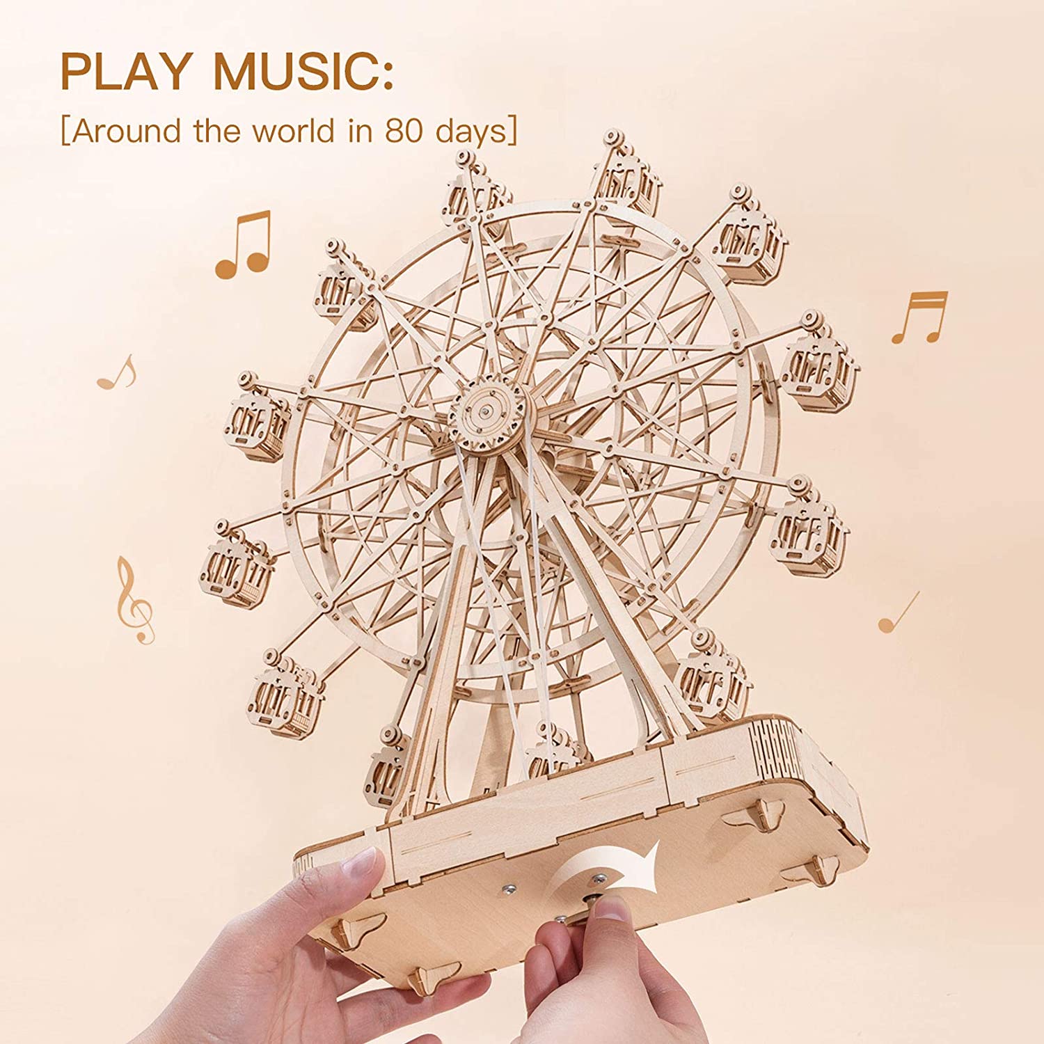 Ferris Wheel 3D Wooden Puzzle Music Box - DIYative™