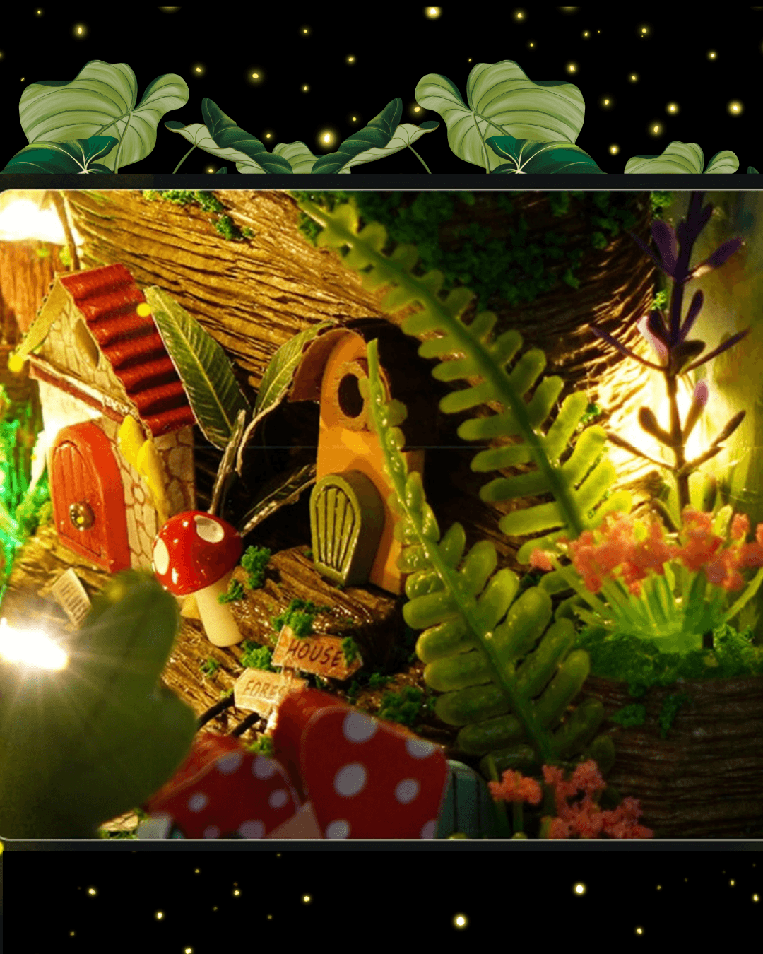 Firefly Forest/loisirs Années Roroom Bricolage Maison de poupée Booknook  Bibliothèque Insert Decor Alle Puzzle-light Up