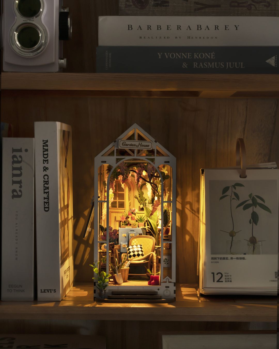 Garden House 3D Wooden DIY Book Nook - DIYative™