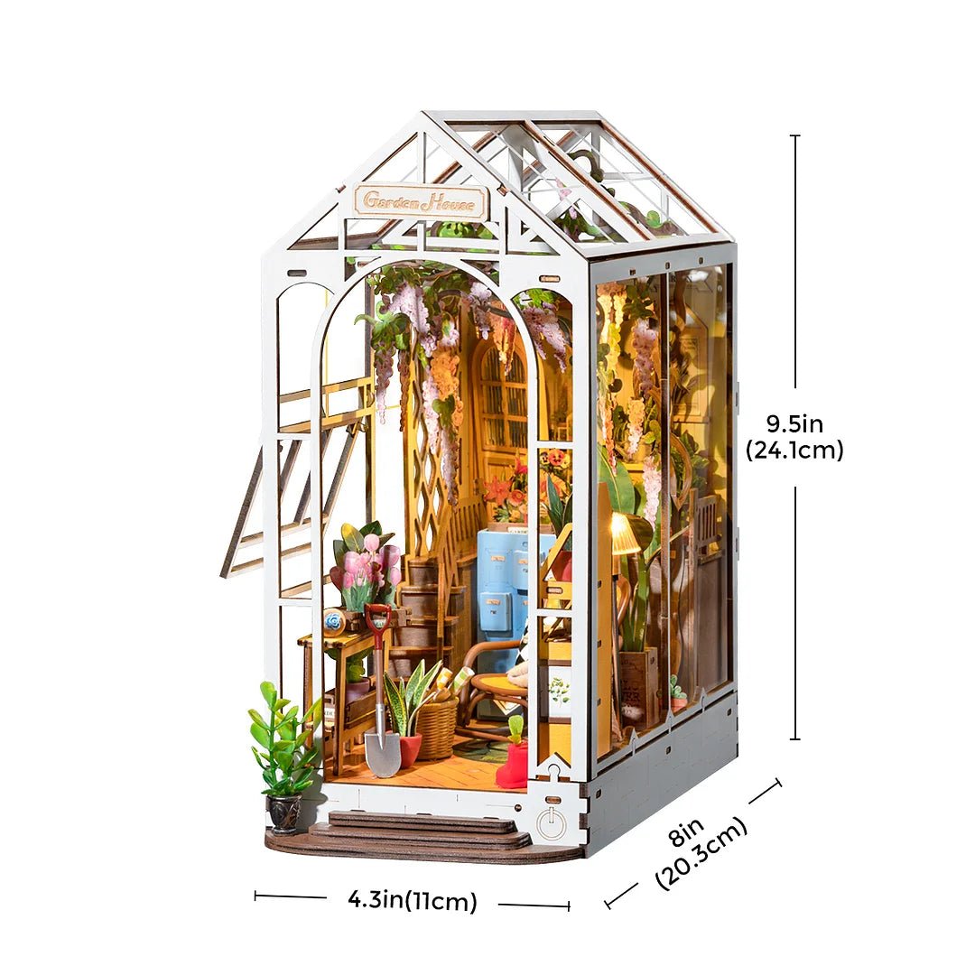 Garden House 3D Wooden DIY Book Nook - DIYative™