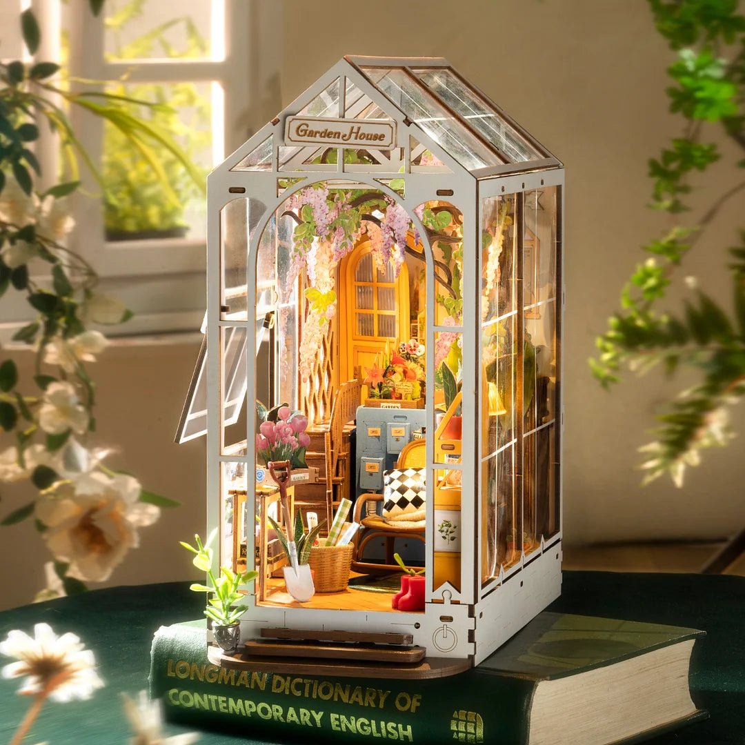 Garden House 3D Wooden DIY Book Nook - DIYative™