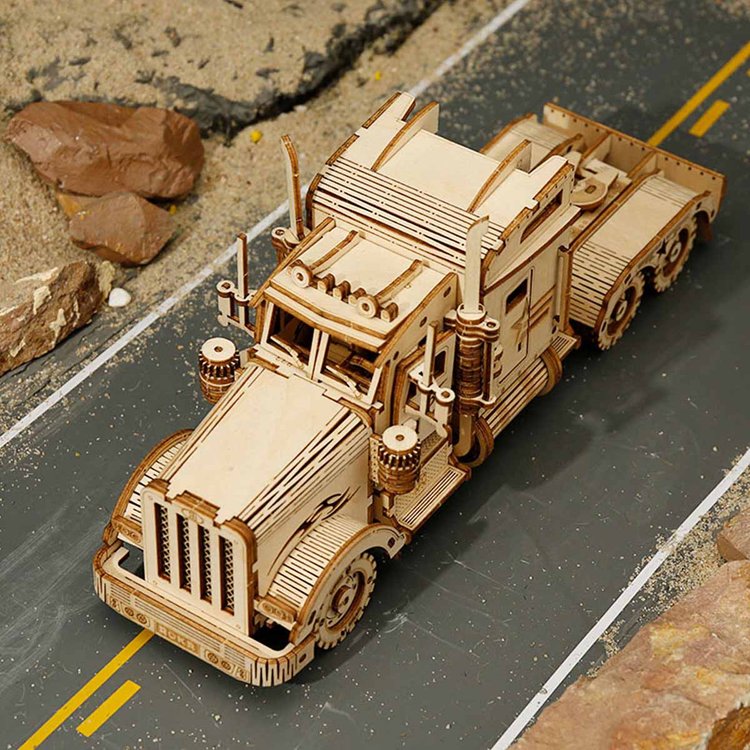 Heavy Truck Scale Model 3D Wooden Puzzle - DIYative™