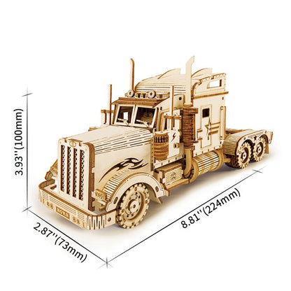 Heavy Truck Scale Model 3D Wooden Puzzle - DIYative™
