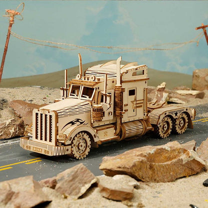 Heavy Truck Scale Model 3D Wooden Puzzle - DIYative™