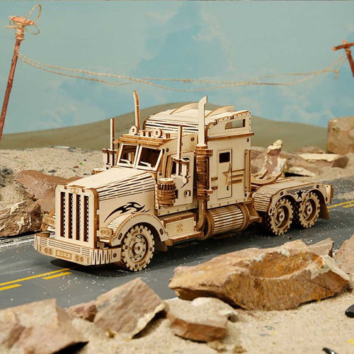 Heavy Truck Scale Model 3D Wooden Puzzle - DIYative™