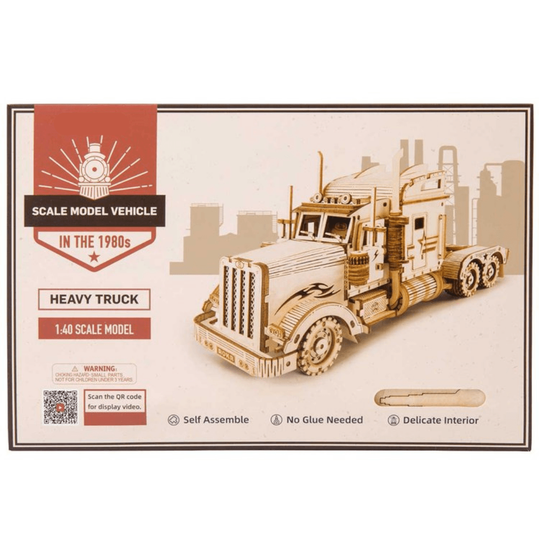 Heavy Truck Scale Model 3D Wooden Puzzle - DIYative™