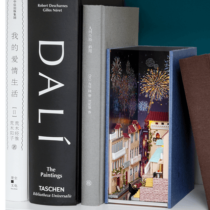 Hot Air Balloon & Journal of Venice Book Nook 3D Wooden Puzzle - DIYative™