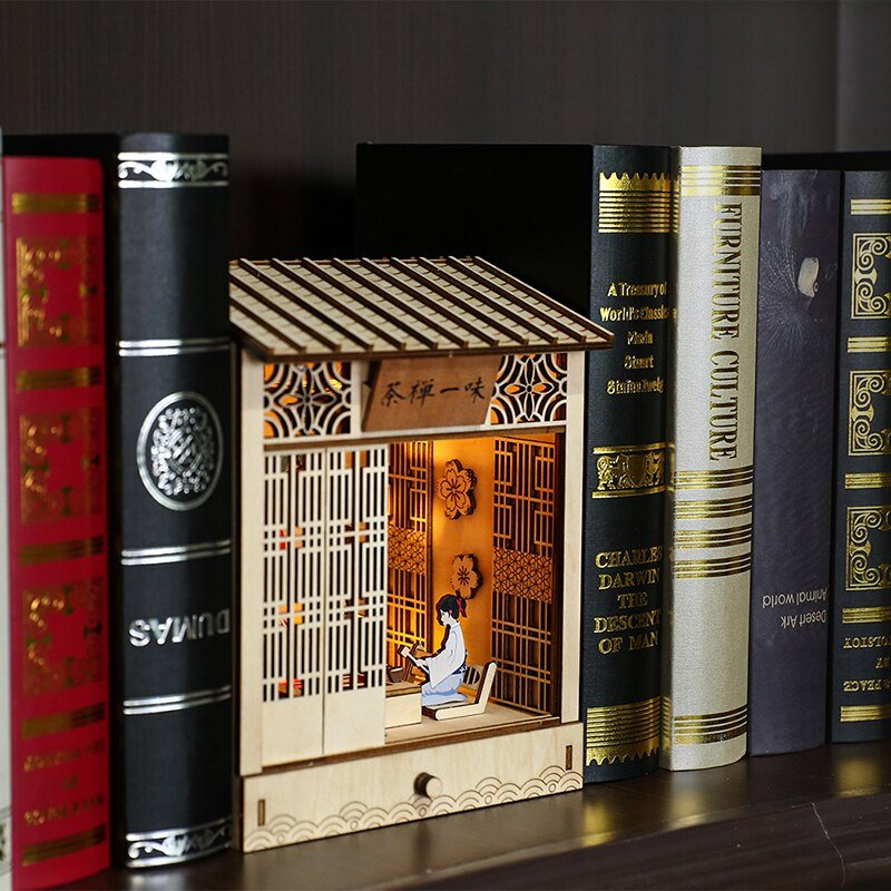 Japanese Chashitsu Tea Room DIY Book Nook 3D Wooden Puzzle - DIYative™