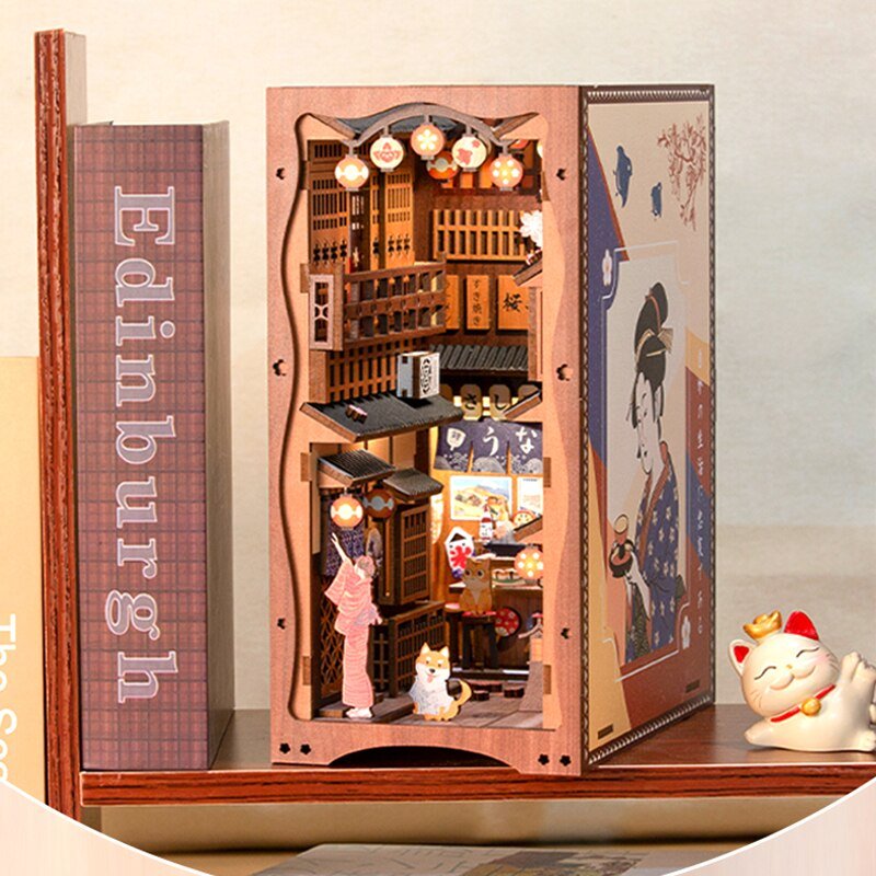 Japanese Izakaya Alley DIY Book Nook Wooden Puzzle - DIYative™