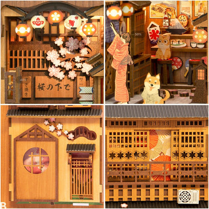 Japanese Izakaya Alley DIY Book Nook Wooden Puzzle - DIYative™