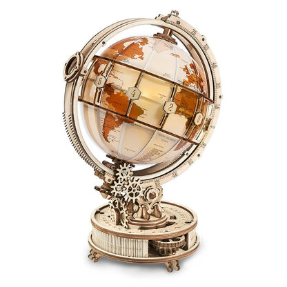 Luminous 3D Magnifying Globe Wooden Puzzle - DIYative™
