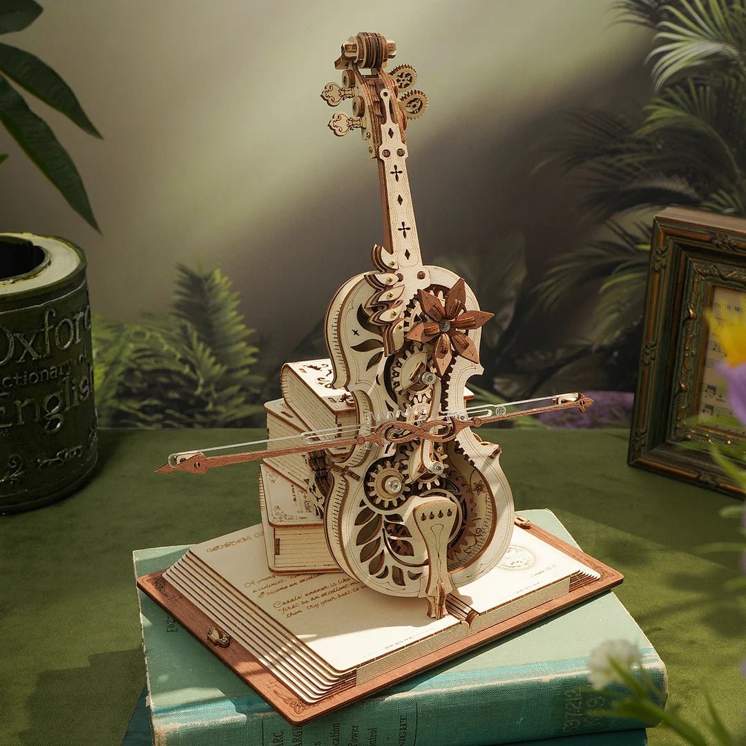 Magic Cello Mechanical Music Box 3D Wooden Puzzle - DIYative™