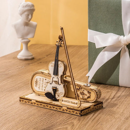 Magic Cello Mechanical Music Box & Music Instruments 3D Wooden Puzzle - DIYative™