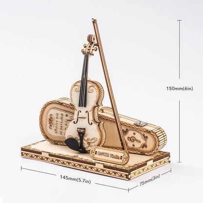 Magic Cello Mechanical Music Box & Music Instruments 3D Wooden Puzzle ...