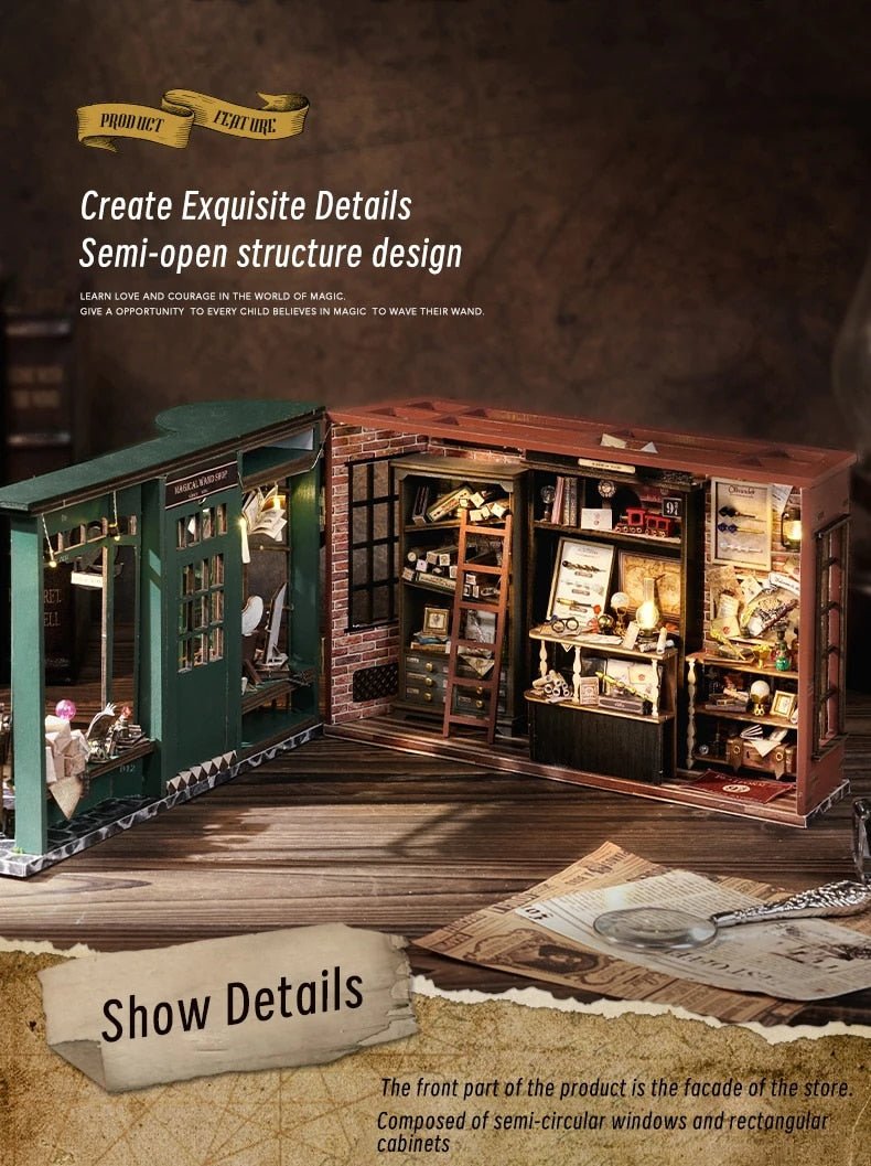 Magic Wand Shop Miniature Book Nook Kit – DIYative™