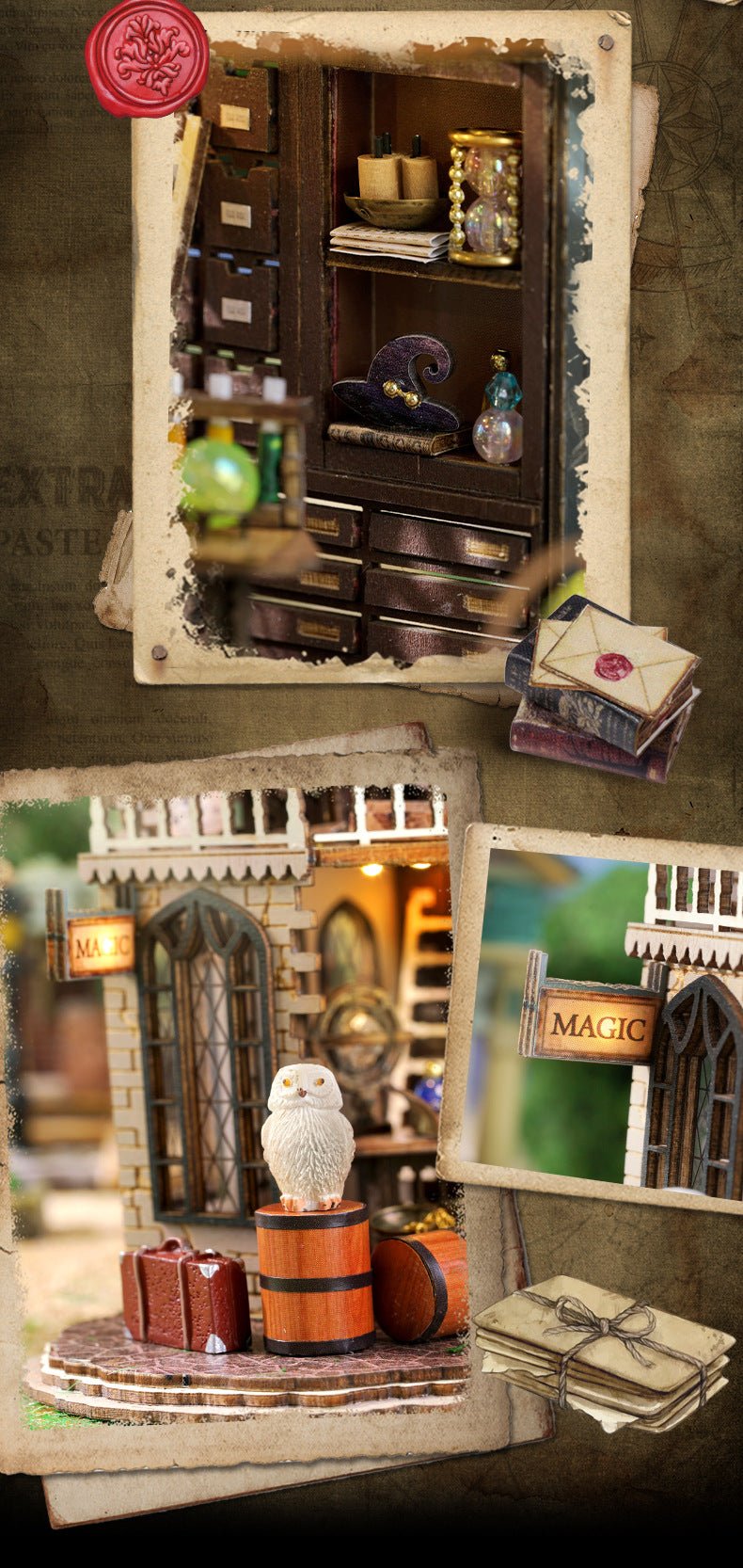 Magic Workshop Ruins Miniature Book Nook Kit - DIYative™