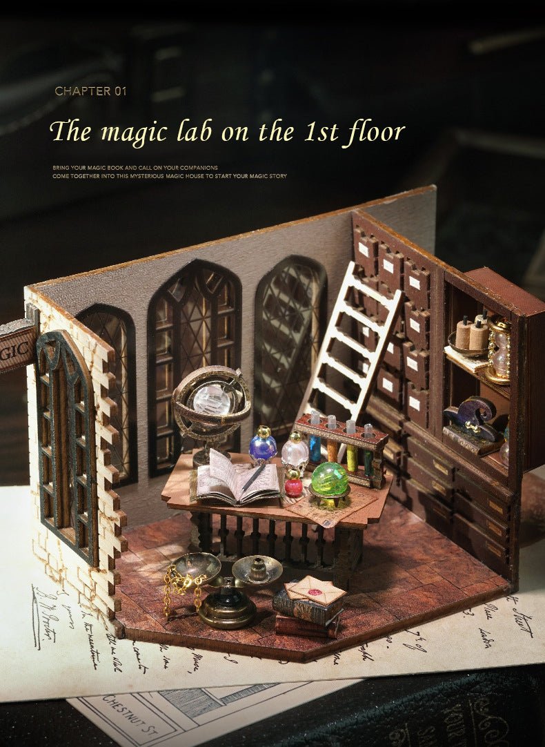 Building Process of Magic World Book Nook Kit, Step-by-Step Assembly