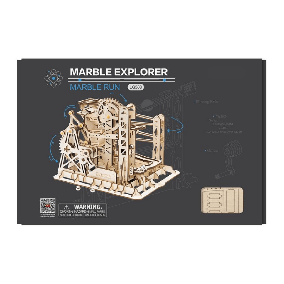 Marble Explorer Swingback Wall Marble Run MR-3 3D Wooden Puzzle - DIYative™