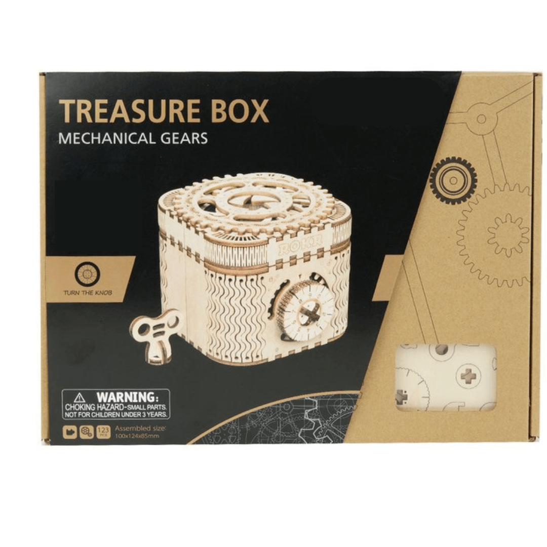 Mechanical Treasure Box 3D Wooden Puzzle - DIYative™