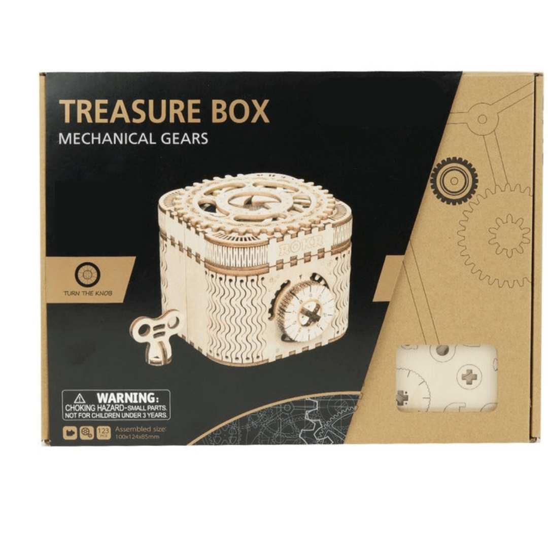 Mechanical Treasure Box 3D Wooden Puzzle DIYative mechanical-treasure-box-3d-wooden-puzzle-diyative