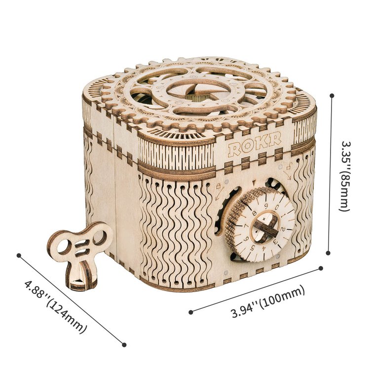 Mechanical Treasure Box 3D Wooden Puzzle - DIYative™