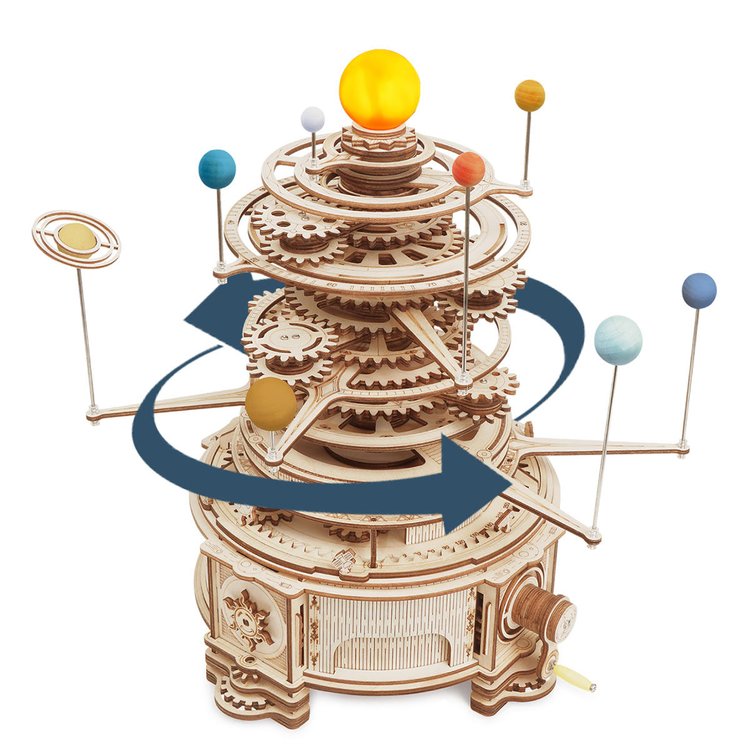 Orerry Mechanical Planetory Trajectory 3D Wooden Puzzle - DIYative™