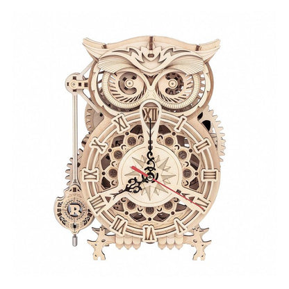OWL Clock Mechanical Gear 3D Wooden Puzzle - DIYative™