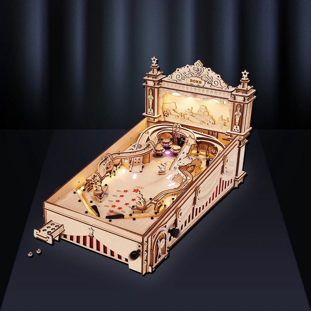 Pinball Machine 3D Wooden Puzzle Kit – DIYative™