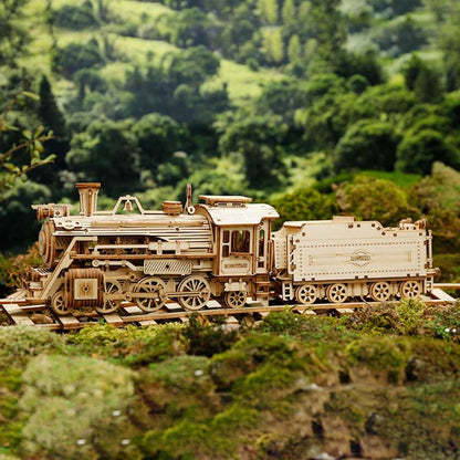 Prime Steam Express Train Scale Model 3D Wooden Puzzle - DIYative™