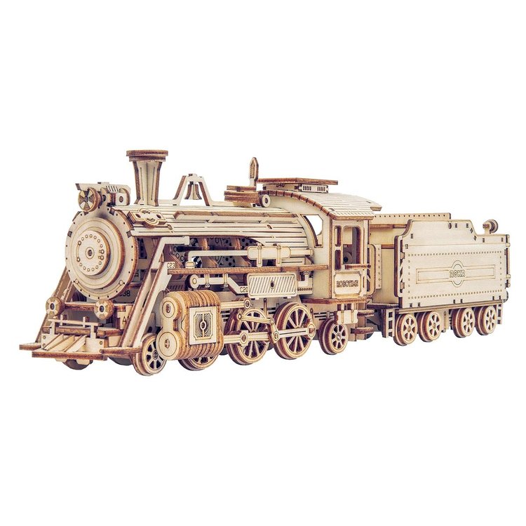 Prime Steam Express Train Scale Model 3D Wooden Puzzle - DIYative™