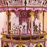 Romantic Carousel Mechanical Music Box 3D Wooden Puzzle - DIYative™