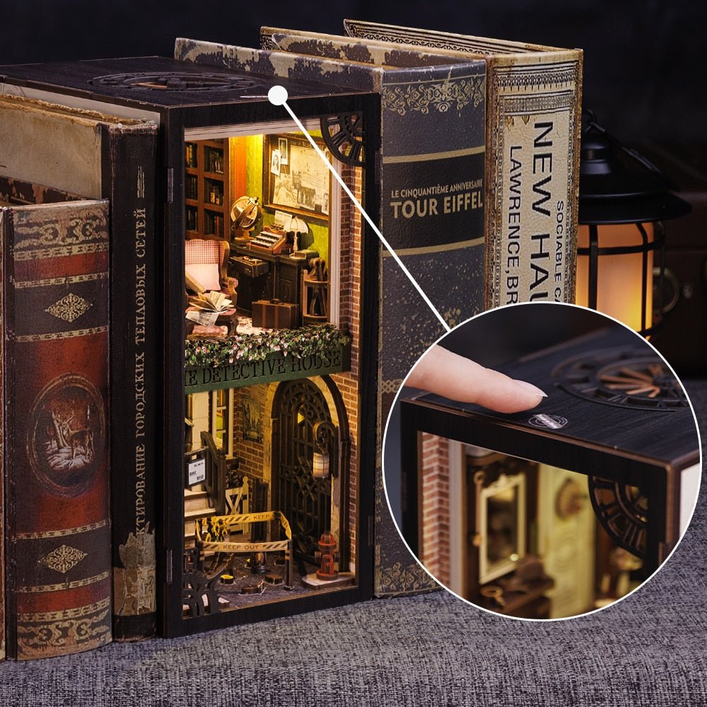 DIY Book Nook Kit, Rose Detective Agency Bookshelf Insert Decor
