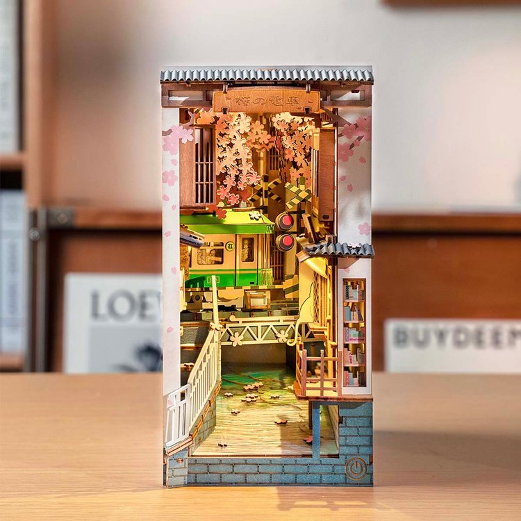 Sakura Densya 3D Wooden DIY Book Nook - DIYative™