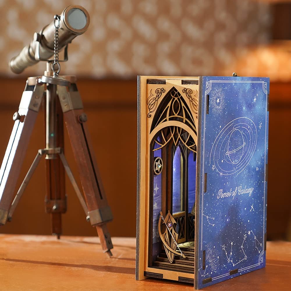 Secret Of Galaxy Book Nook 3D Wooden Puzzle - DIYative™